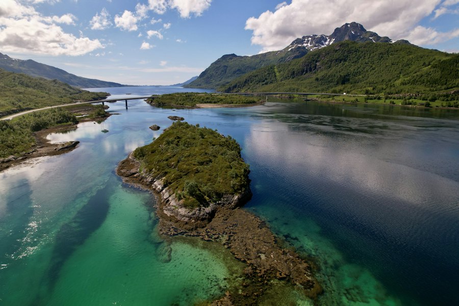 Fjord van bovenaf